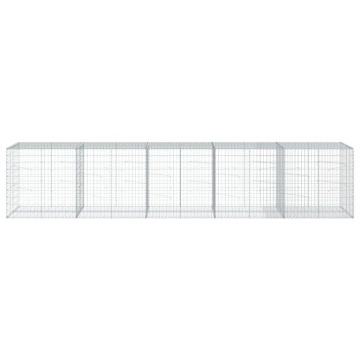 Coș gabion cu capac, 500x100x100 cm, fier galvanizat - Img 3