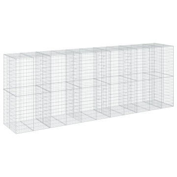 Coș gabion cu capac, 550x100x200 cm, fier galvanizat - Img 2
