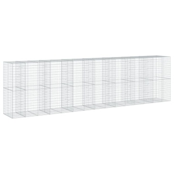 Coș gabion cu capac, 750x100x200 cm, fier galvanizat - Img 7