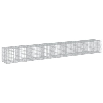 Coș gabion cu capac, 950x100x100 cm, fier galvanizat - Img 2