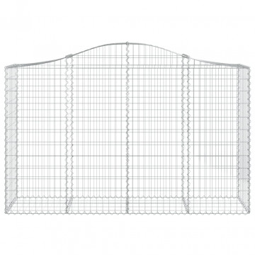 Coșuri gabion arcuite 2 buc, 200x50x120/140 cm, fier galvanizat - Img 4