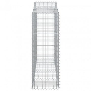 Coșuri gabion arcuite 2 buc, 200x50x140/160 cm, fier galvanizat - Img 6