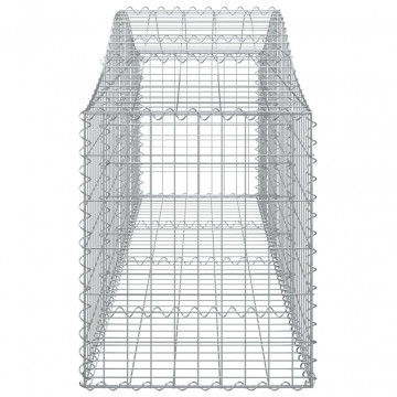 Coșuri gabion arcuite 2 buc, 200x50x60/80 cm, fier galvanizat - Img 6