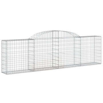 Coșuri gabion arcuite 2 buc., 300x30x80/100 cm, fier galvanizat - Img 3