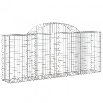 Coșuri gabion arcuite 3 buc, 200x30x80/100cm, fier galvanizat - Img 3