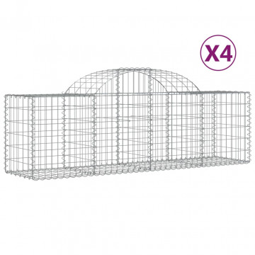 Coșuri gabion arcuite 4 buc, 200x50x60/80 cm, fier galvanizat - Img 2
