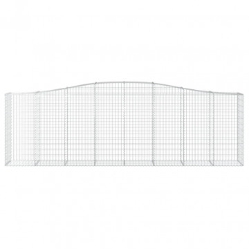 Coșuri gabion arcuite 4 buc, 400x50x120/140 cm, fier galvanizat - Img 4