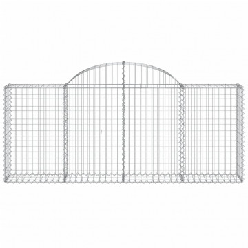 Coșuri gabion arcuite 5 buc, 200x30x80/100cm, fier galvanizat - Img 4