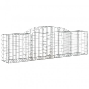 Coșuri gabion arcuite 6 buc, 300x50x80/100 cm, fier galvanizat - Img 3