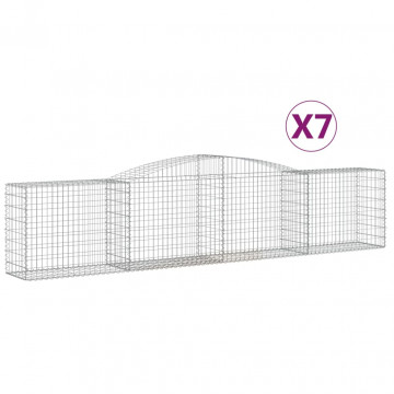 Coșuri gabion arcuite 7 buc, 400x50x80/100 cm, fier galvanizat - Img 2