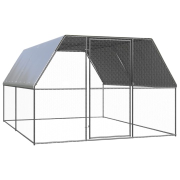 Coteț de păsări pentru exterior, 3x4x2 m, oțel zincat - Img 1