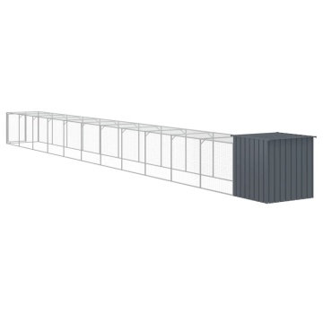 Coteț de pui cu incintă antracit 110x1221x110cm oțel galvanizat - Img 8