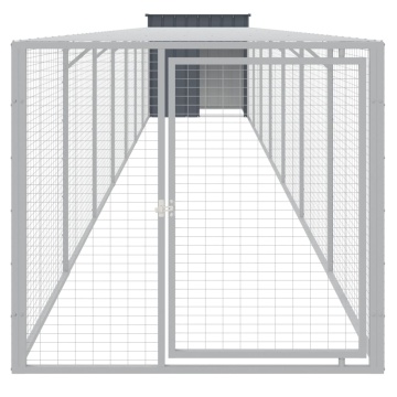 Coteț de pui cu incintă antracit 110x813x110 cm oțel galvanizat - Img 3