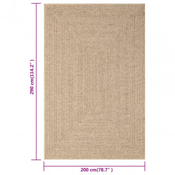 Covor 200x290 cm aspect iută pentru interior și exterior - Img 7
