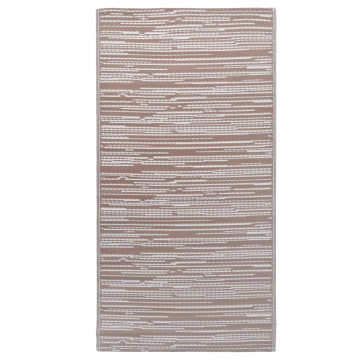 Covor de exterior, maro, 120x180 cm, PP - Img 2