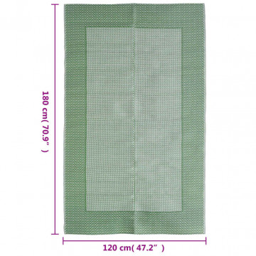 Covor de exterior, verde, 120x180 cm, PP - Img 5