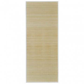 Covor dreptunghiular din bambus natural 80 x 200 cm - Img 2