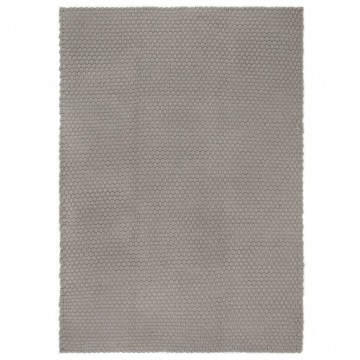 Covor dreptunghiular, gri, 160x230 cm, bumbac - Img 1