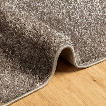 Covor ISTAN, cu fire înalte, aspect lucios, gri, 160x230 cm - Img 5