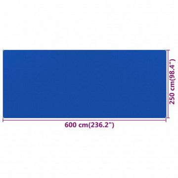 Covor pentru cort, albastru, 250x600 cm, HDPE - Img 4