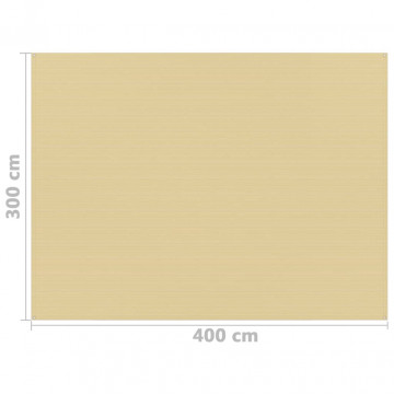 Covor pentru cort, bej, 300x400 cm - Img 4