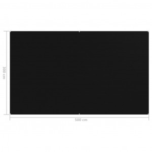 Covor pentru cort, negru, 300x500 cm - Img 4