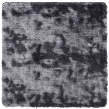 Covor shaggy cu pom înalt, NAVARRA, gri închis, 120x120 cm - Img 2