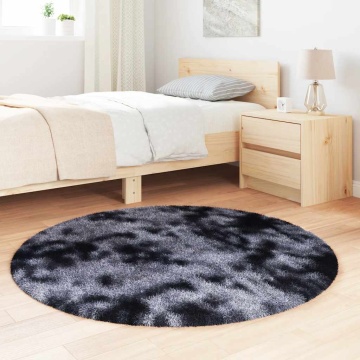 Covor shaggy cu pom înalt, NAVARRA, gri închis, 120x120 cm - Img 3
