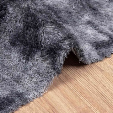 Covor shaggy cu pom înalt, NAVARRA, gri închis, 60x100 cm - Img 8