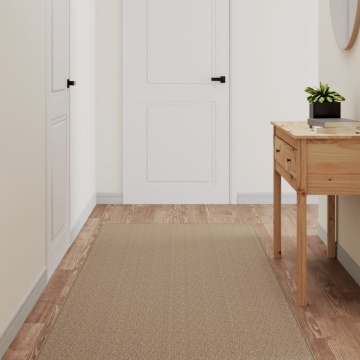 Covor traversă aspect sisal, nisipiu, 80x200 cm - Img 1