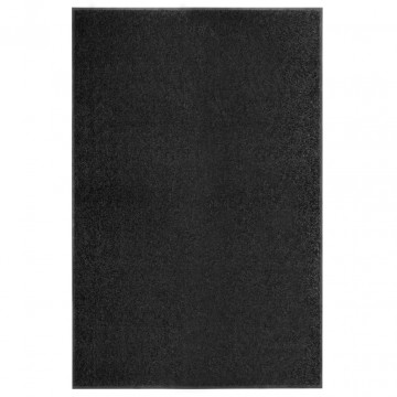 Covoraș de ușă lavabil, negru, 120 x 180 cm - Img 1