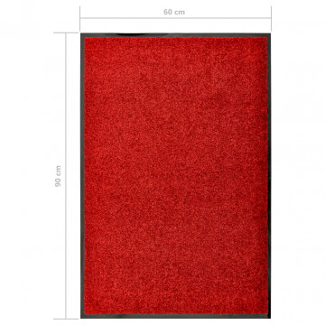 Covoraș de ușă lavabil, roșu, 60 x 90 cm - Img 5