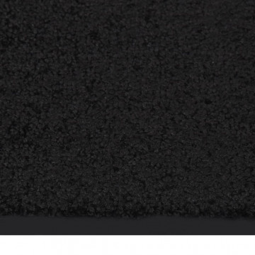 Covoraș de ușă, negru, 80x120 cm - Img 4