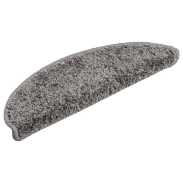 Covorașe pentru trepte scară, 15 buc., gri, 56x17x3 cm - Img 3