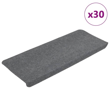 Covorașe scară autoadezive 30 buc Gri 65x24,5x3,5 cm - Img 1