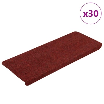 Covorașe scară autoadezive 30 buc Roșu 65x24,5x3,5 cm - Img 1