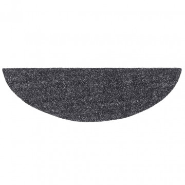 Covorașe scări autoadezive 10 buc. gri închis 56x17x3 cm punch - Img 8