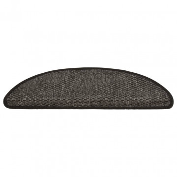 Covorașe scări autoadezive 15 buc antracit 56x20cm aspect sisal - Img 3