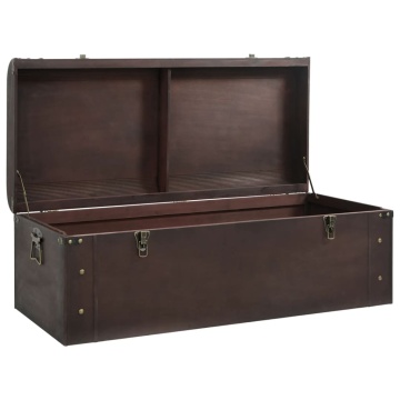 Cufăr de comori cu zăvoare maro închis 110x50x39,5 cm placaj - Img 4