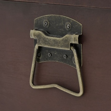 Cufăr de comori cu zăvoare maro închis 110x50x39,5 cm placaj - Img 7