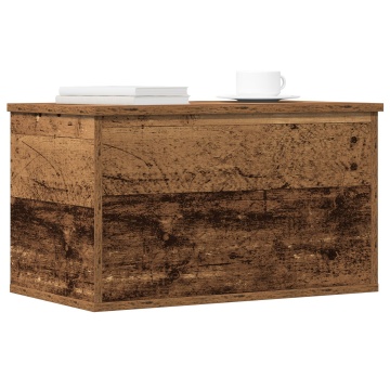 Cufăr de depozitare din lemn vechi 60x35x35 cm din lemn de inginerie - Img 3