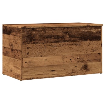 Cufăr de depozitare, lemn vechi, 84x42x46 cm, lemn prelucrat - Img 2