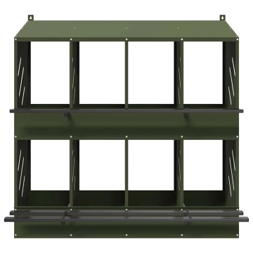 Cuibă pentru pui cu 8 compartimente, metal verde măsline - Img 8