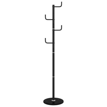Cuier de haine, negru, 183 cm, fier vopsit electrostatic - Img 8
