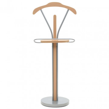 Cuier pentru costum, 45 x 35 x 107 cm, natural - Img 1