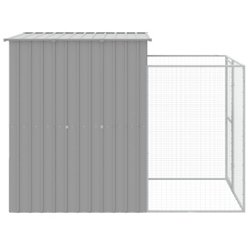 Cușcă de câine & țarc gri deschis 165x251x181cm oțel galvanizat - Img 4