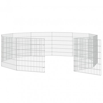 Cușcă pentru iepuri, 12 panouri, 54x60 cm, fier galvanizat - Img 8