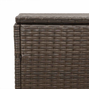 Cutie de depozitare de grădină maro 110x50x58 cm polirattan - Img 7
