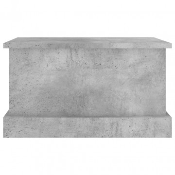 Cutie de depozitare, gri beton, 50x30x28 cm, lemn prelucrat - Img 5
