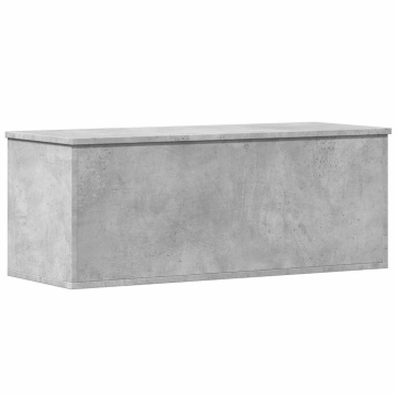Cutie de depozitare, gri beton, 90x35x35 cm, lemn prelucrat - Img 2